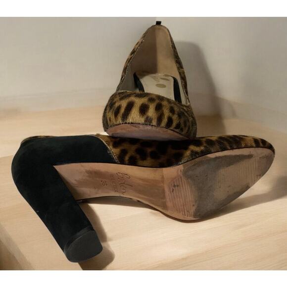 Boden animal print calf hair block high heel womens sz  8/38 - Picture 3 of 5